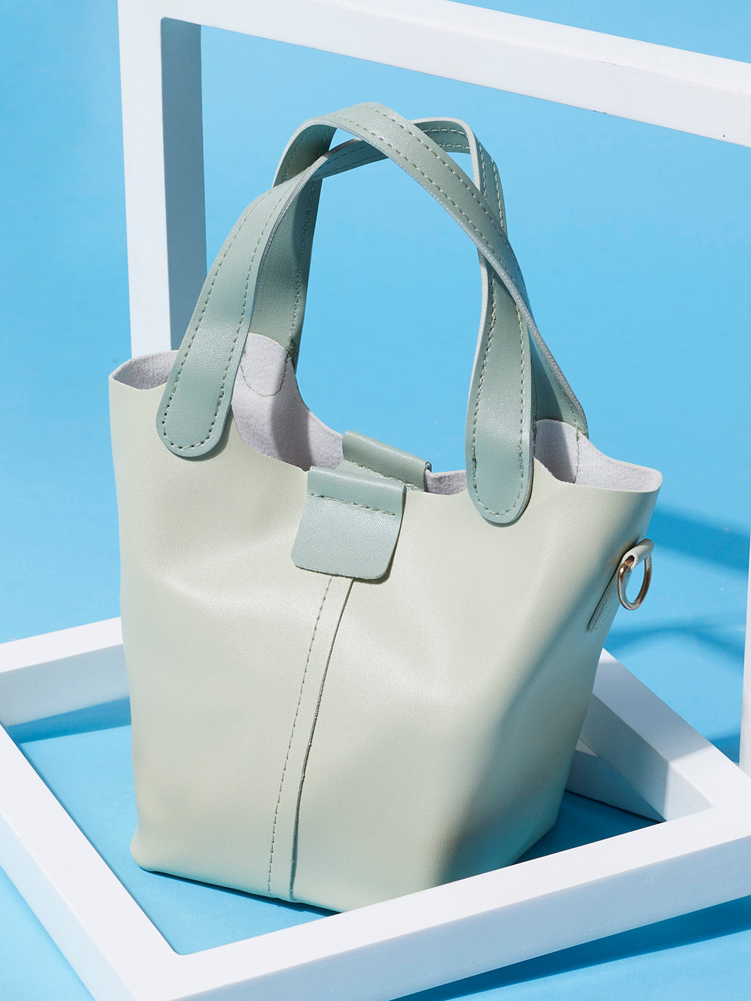 Caroline Mint Green Tote Bag