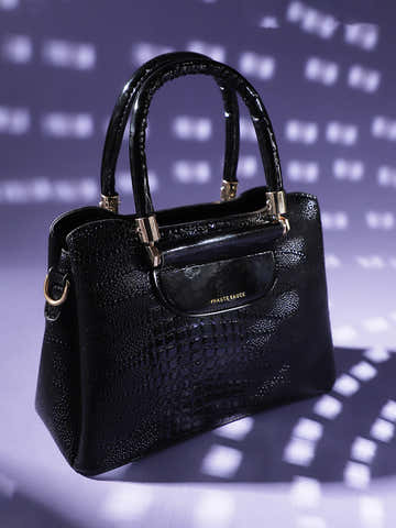 Structured Scale Handbag - Black
