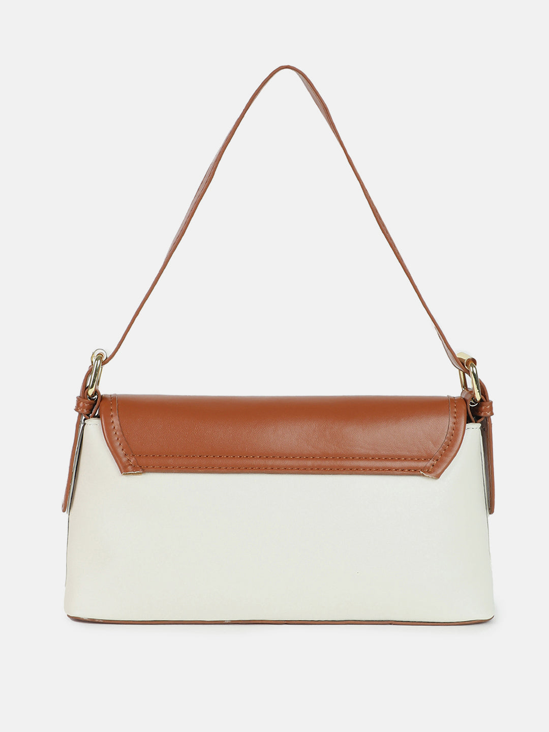 Dual-Tone Delight Brown & White Hand Bag