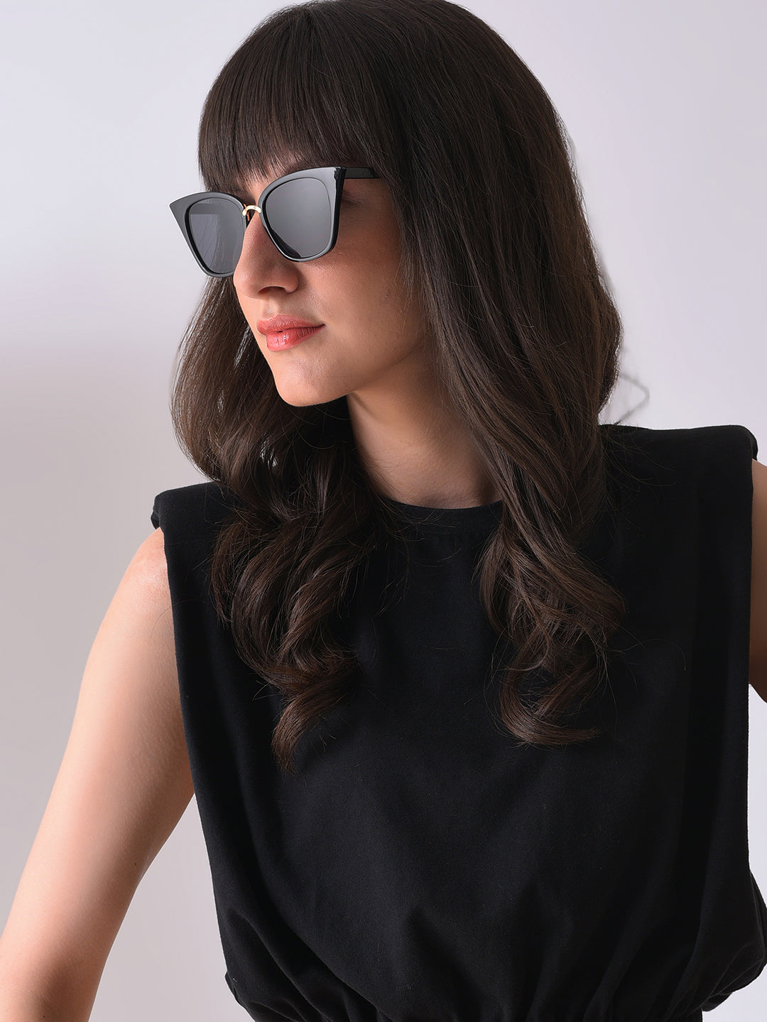 Black Lens Black Cateye Sunglasses