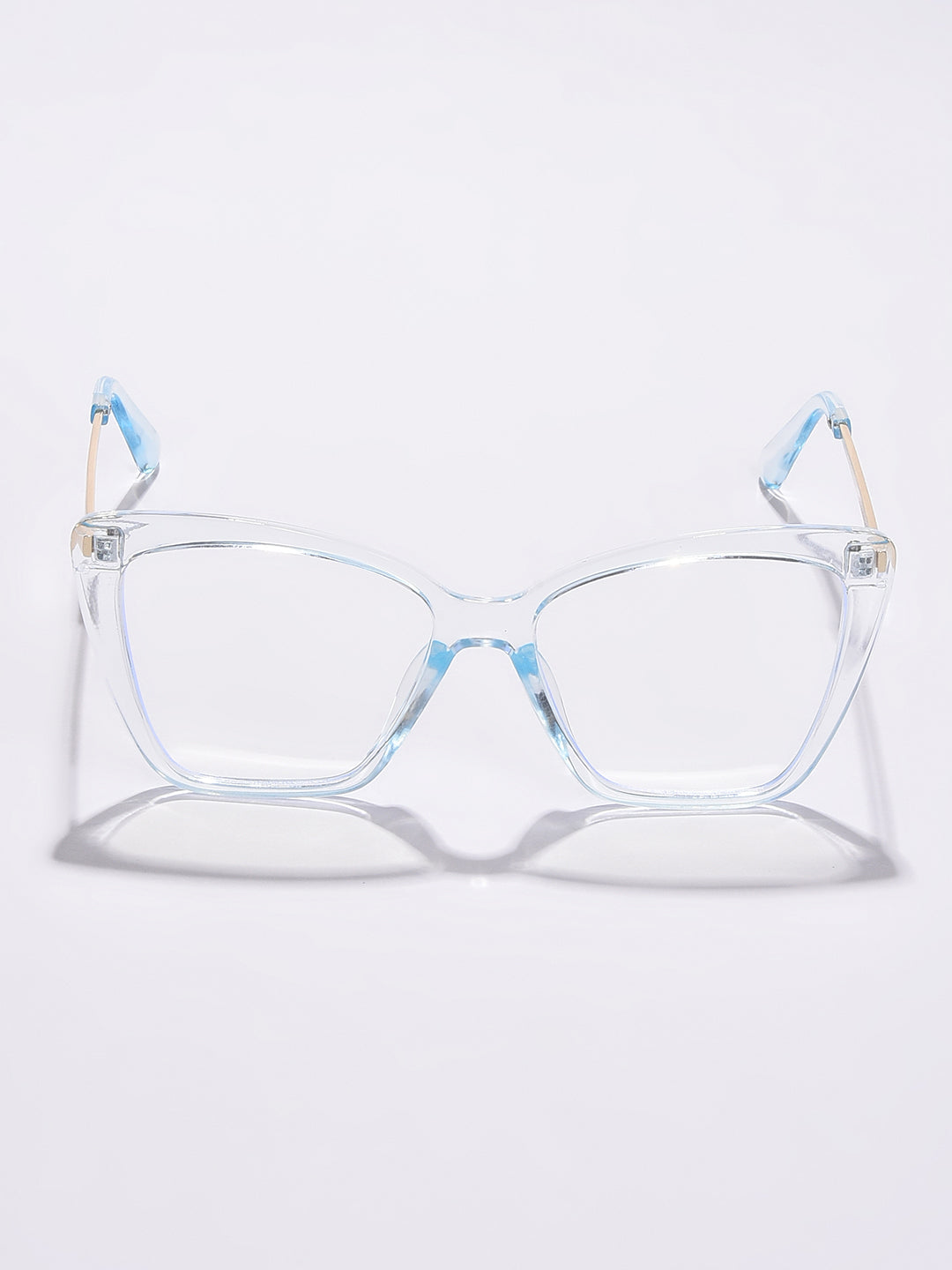 Clear Lens White Cateye Sunglasses
