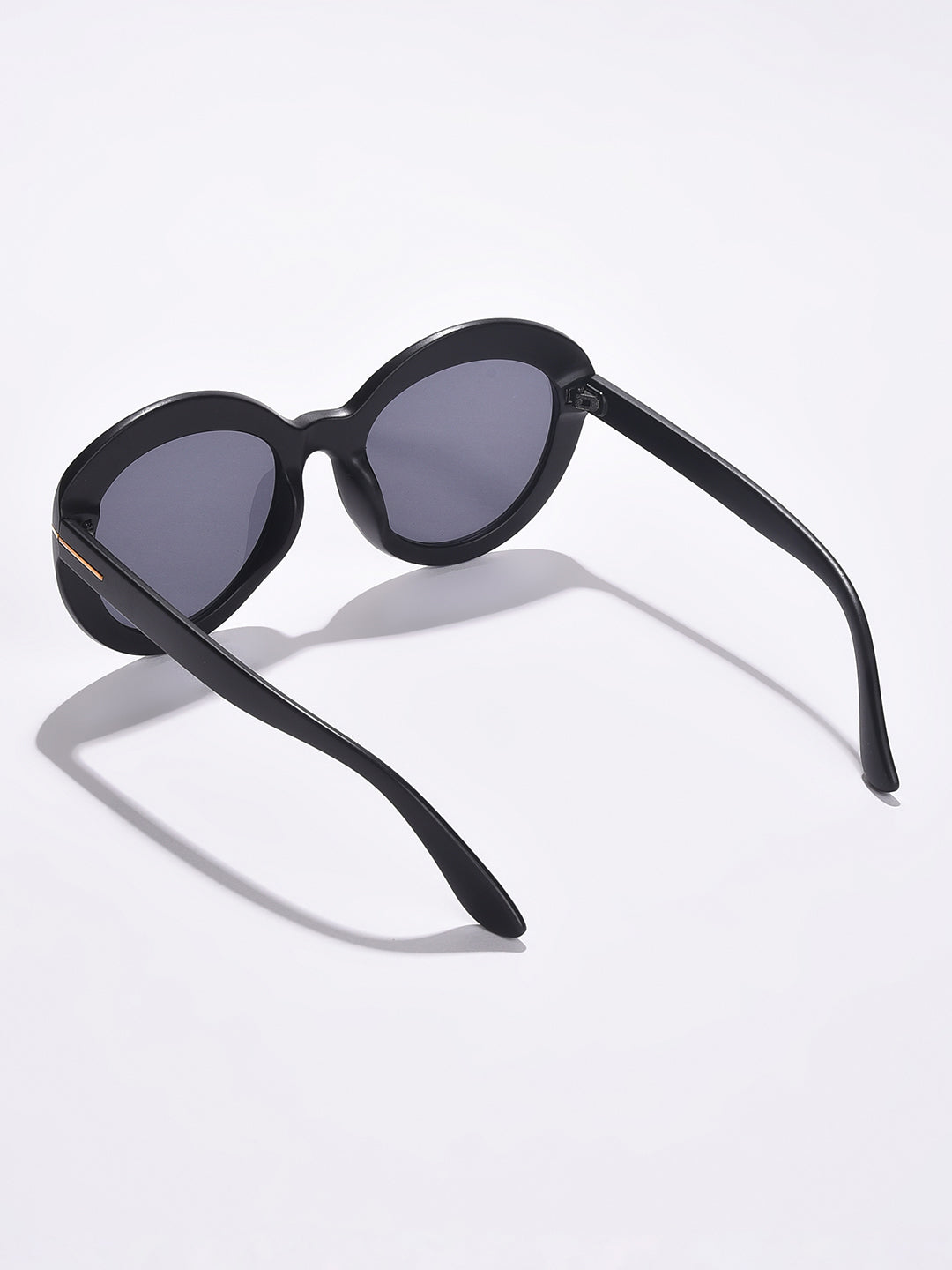 Black Lens Black Oval Sunglasses