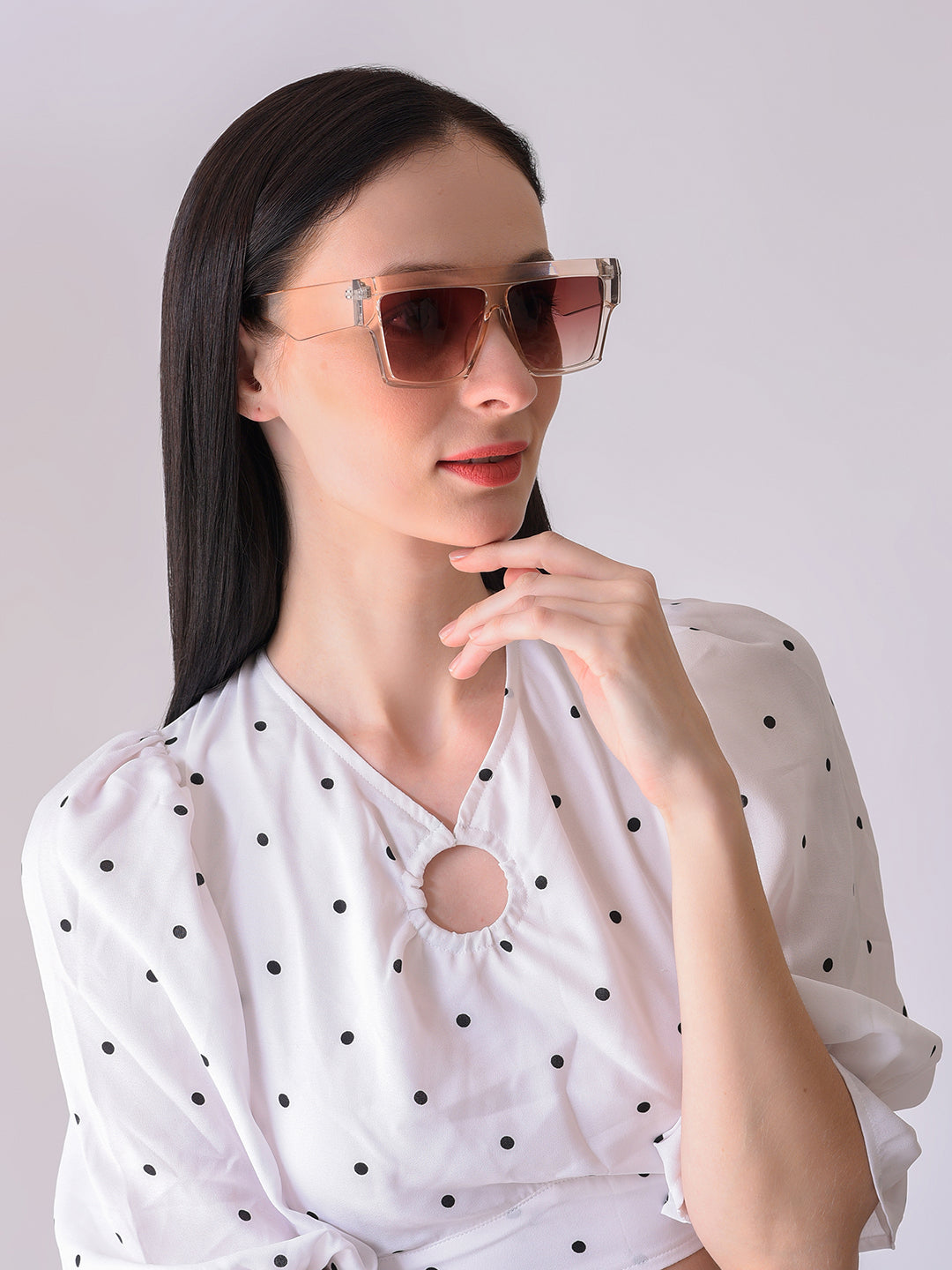 Brown Lens Brown Oversized Sunglasses