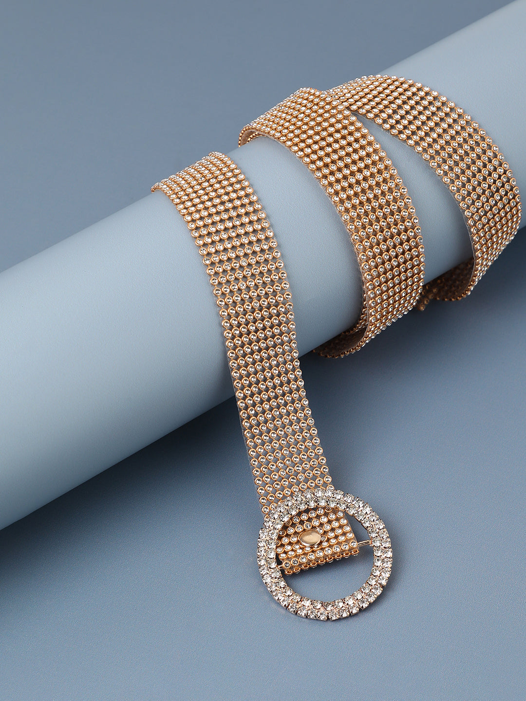 Gold Textured Waist Belt