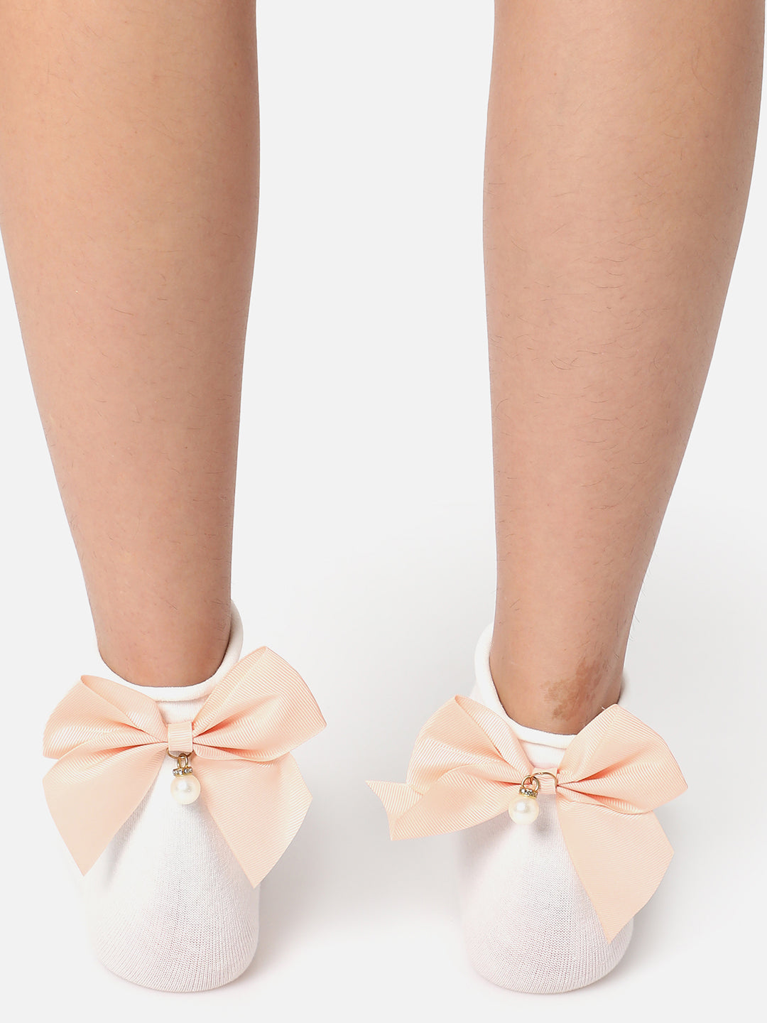 SET OF 2 BOW ANKLE LENGTH SOCKS