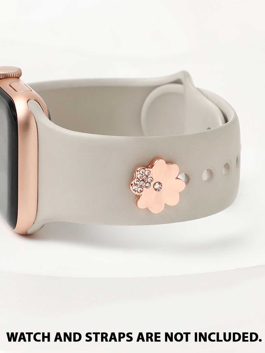 Alyssa Flower Embellished Snap Button Charm