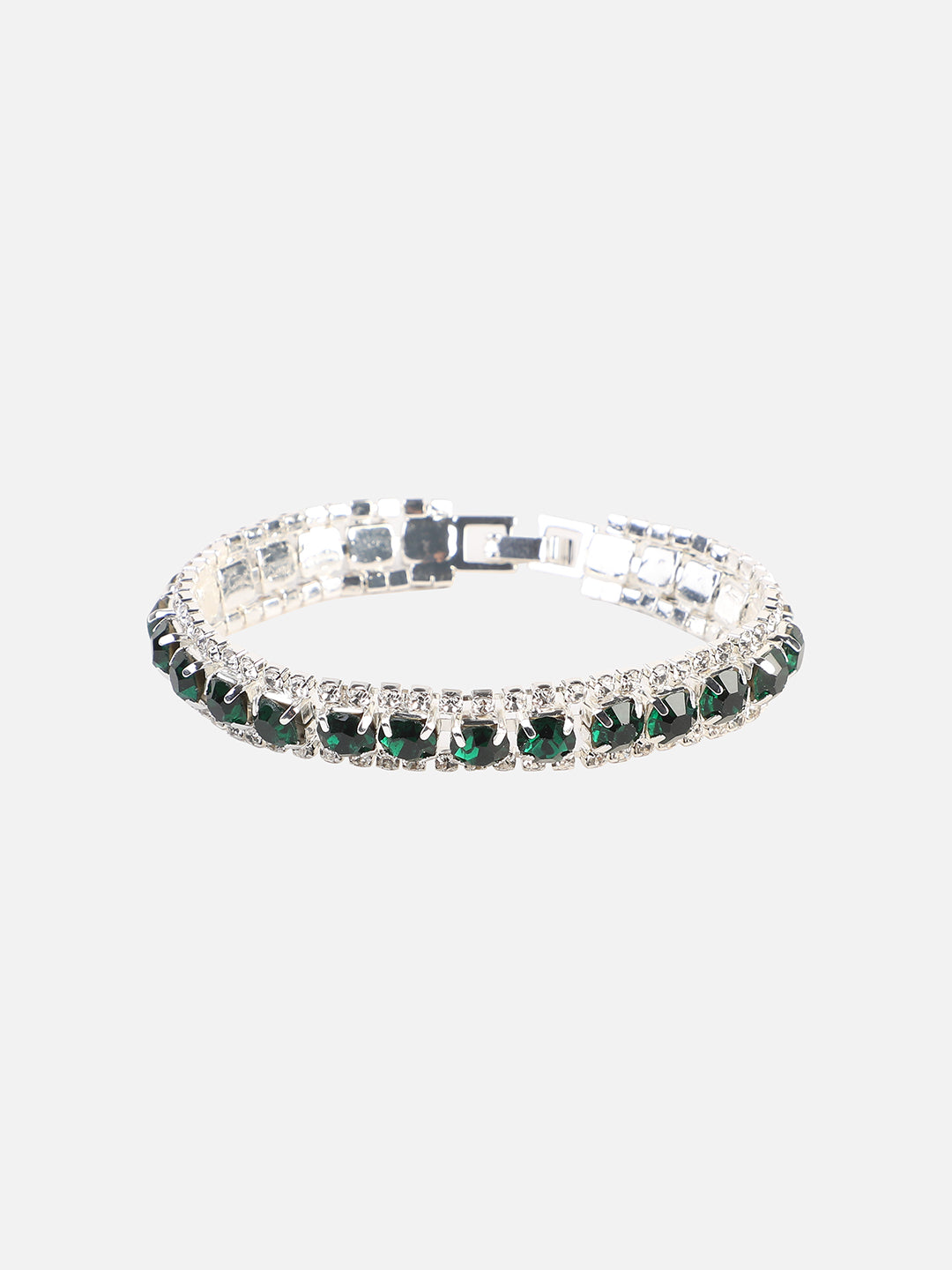 Set Of Silver Chain Watch And Bracelet