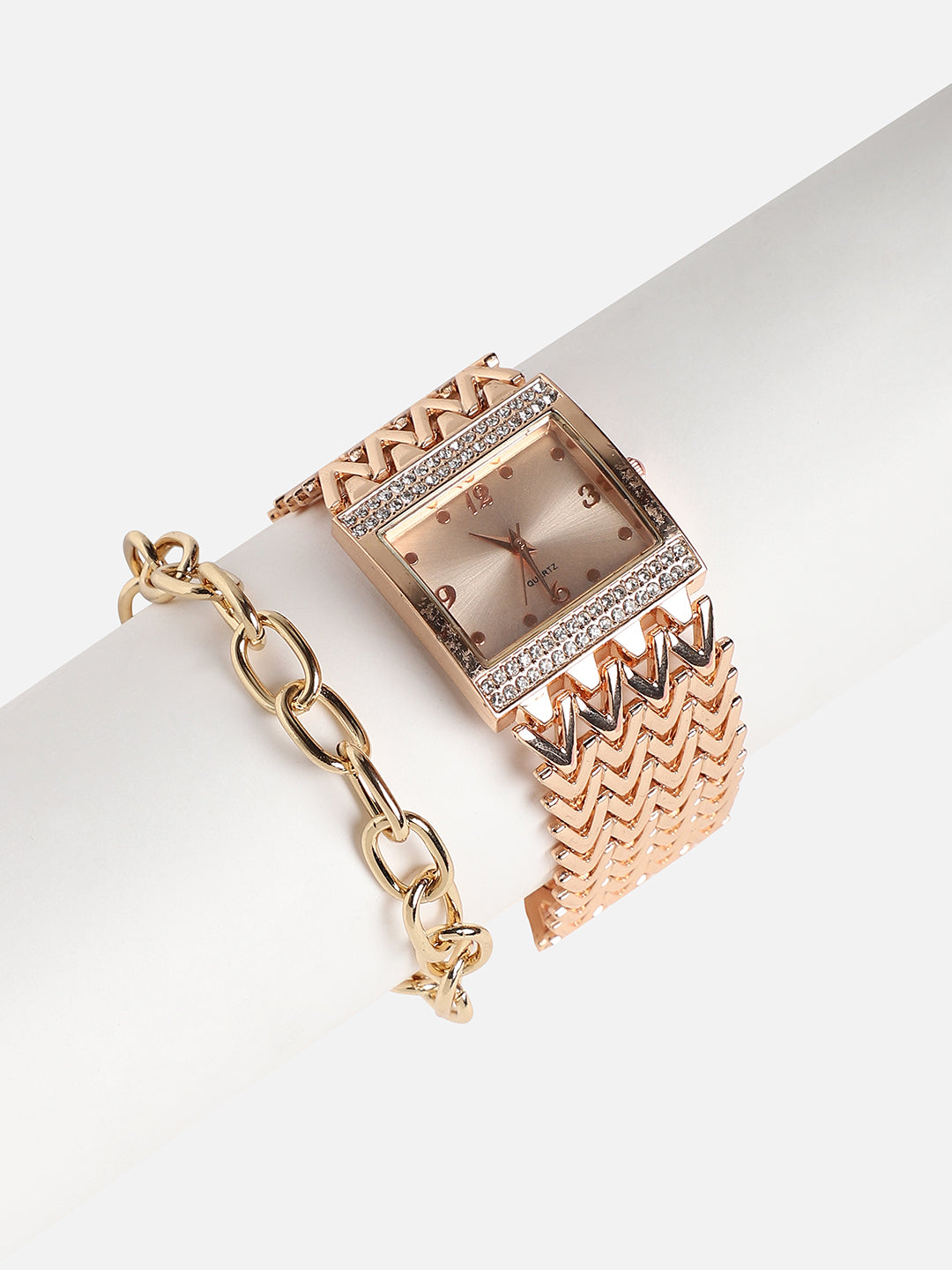 Kiara Rose Gold Watch Combo