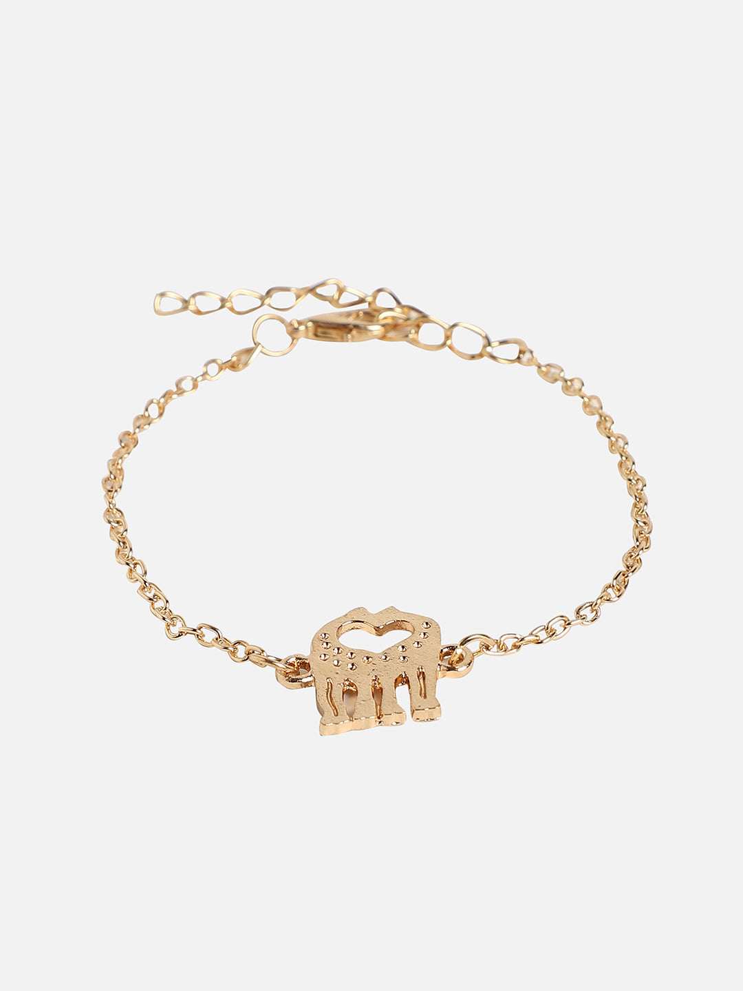 Set Of Gold Chain Watch And Bracelet