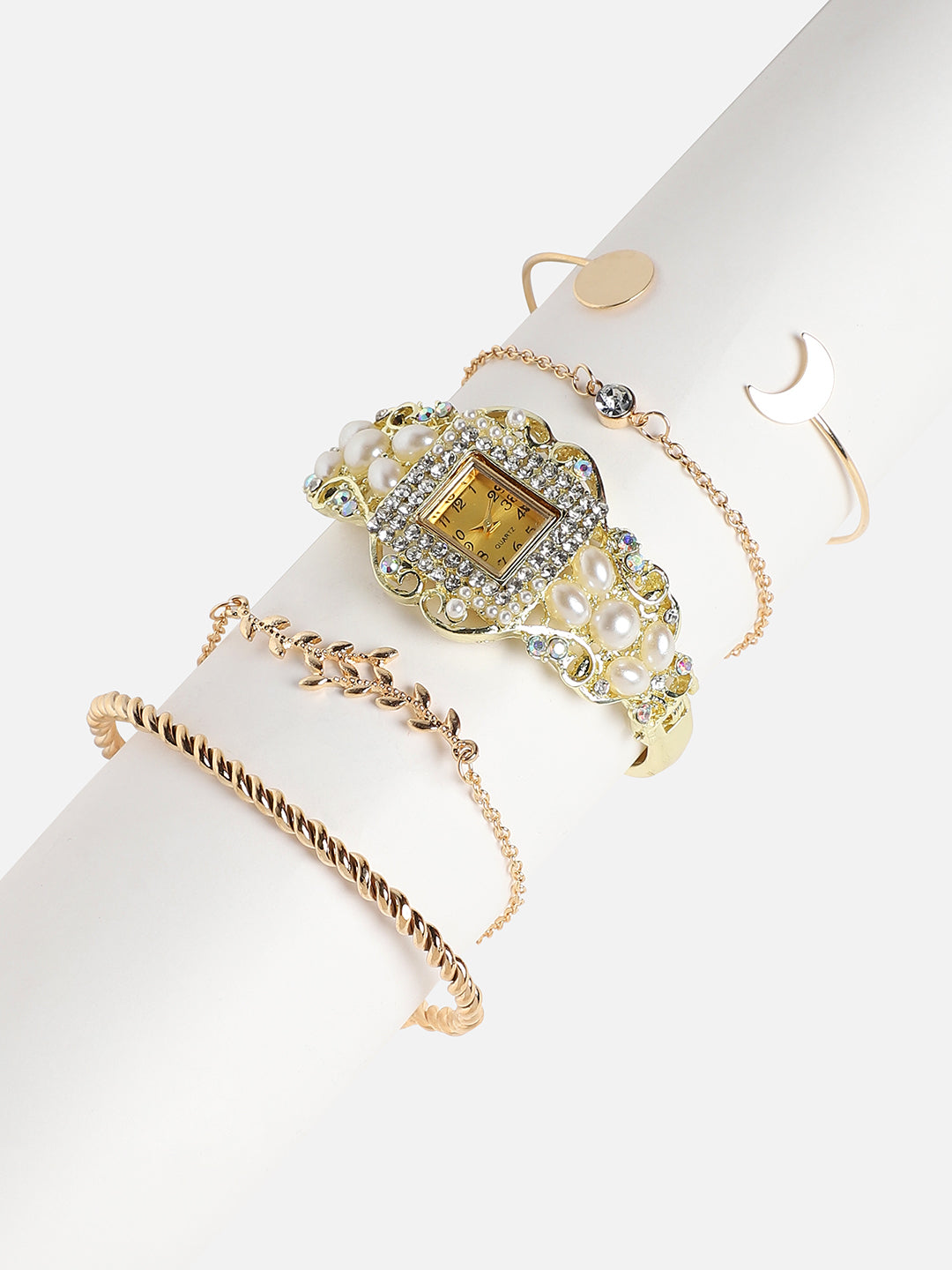 Siara Gold Watch Combo