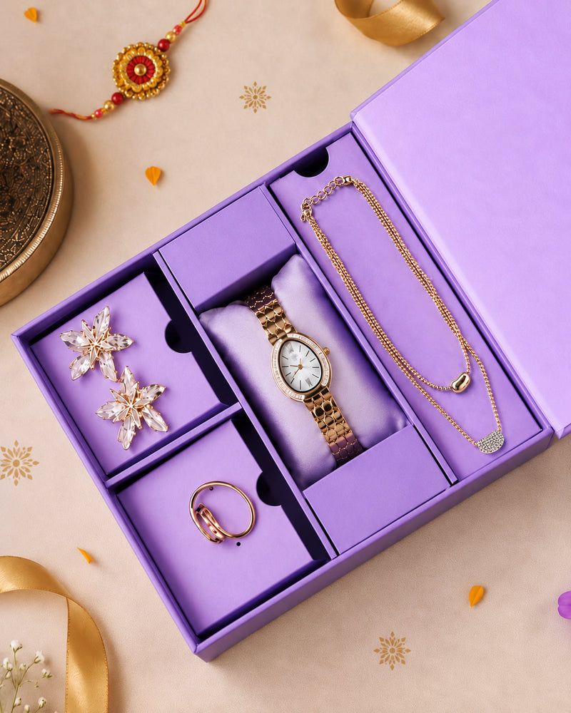 The Rakhi Edit - Watch + Jewellery Gift Set