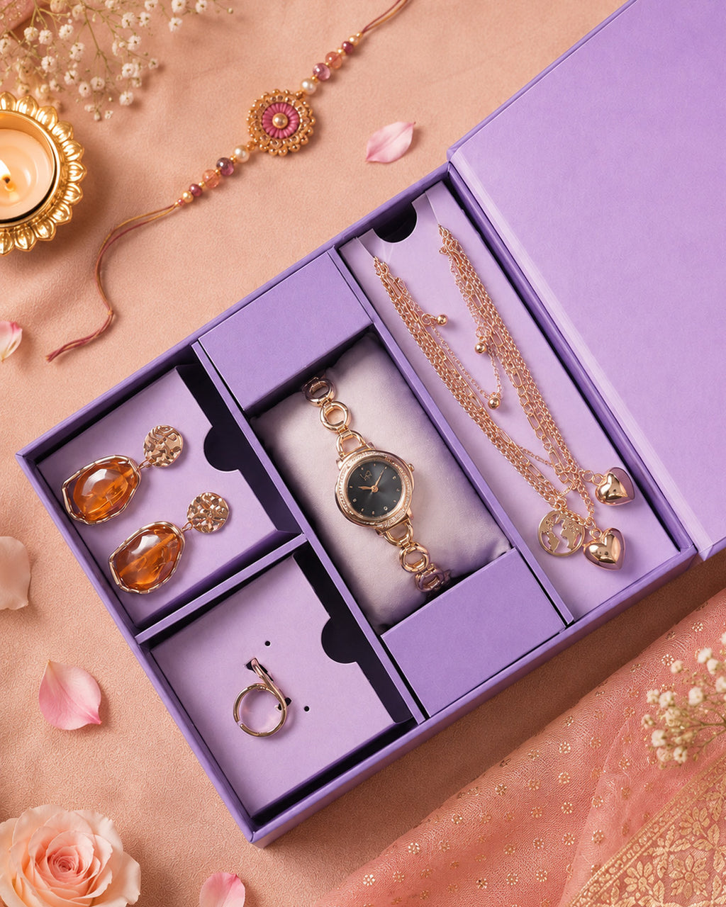 Shiddat The Rakhi Edit - Watch + Jewellery Gift Set
