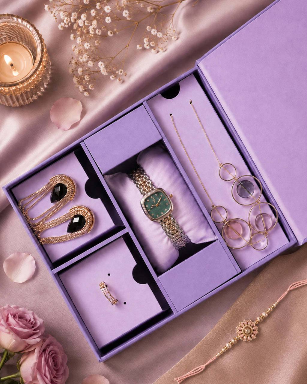 Jugnu The Rakhi Edit - Watch + Jewellery Gift Set