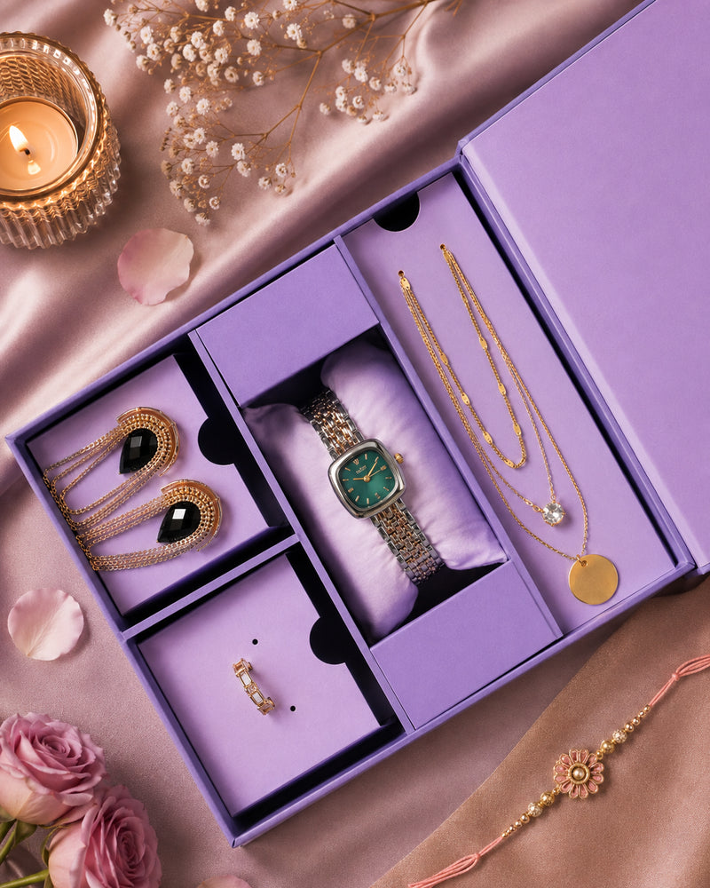 The Rakhi Edit - Watch + Jewellery Gift Set