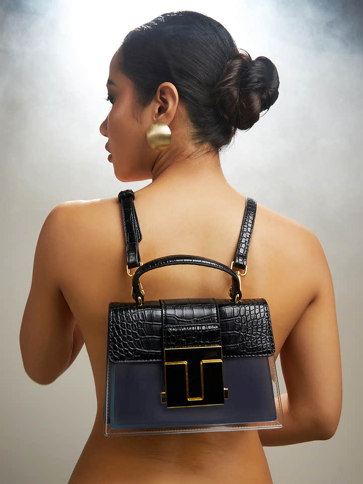 Frosted Block Hand Bag