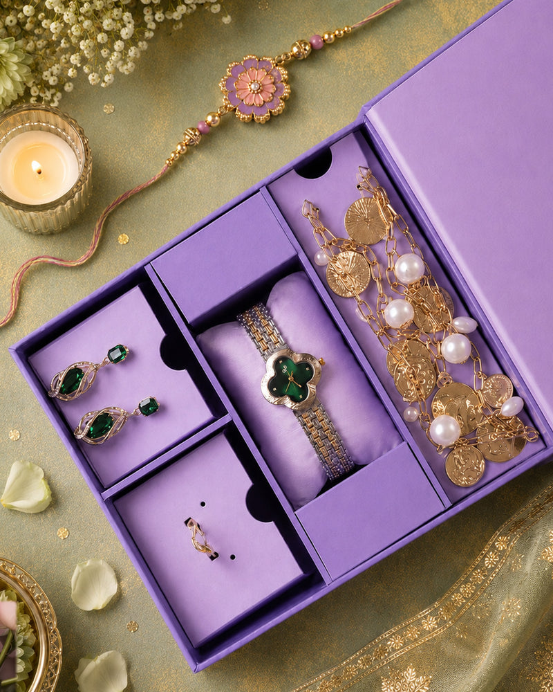 Riwayat The Rakhi Edit - Watch + Jewellery Gift Set
