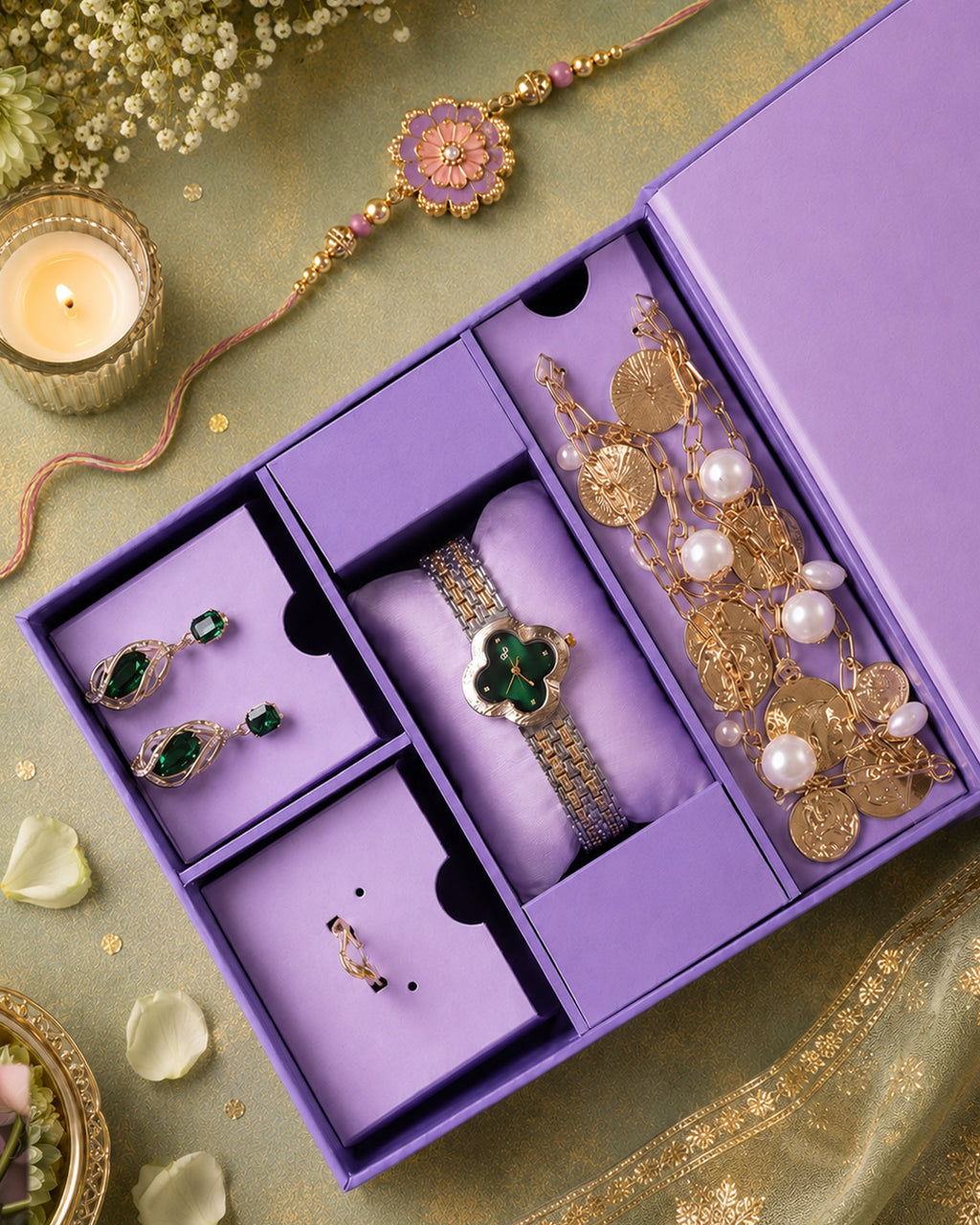 Riwayat The Rakhi Edit - Watch + Jewellery Gift Set