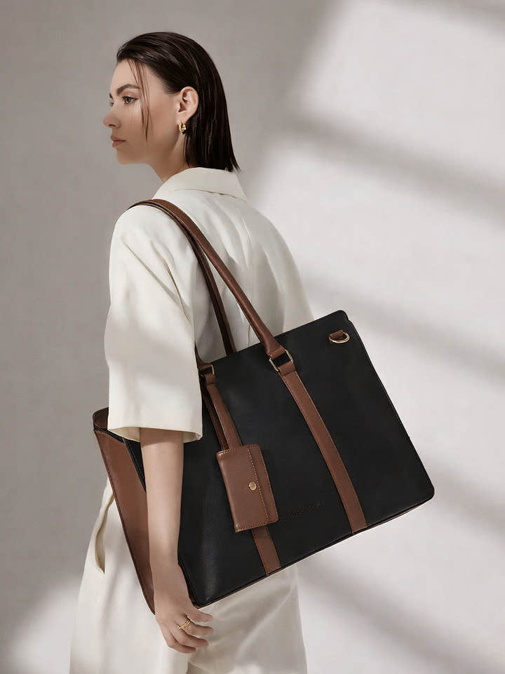 The Diurnal Tote Office Bag - Midnight Black