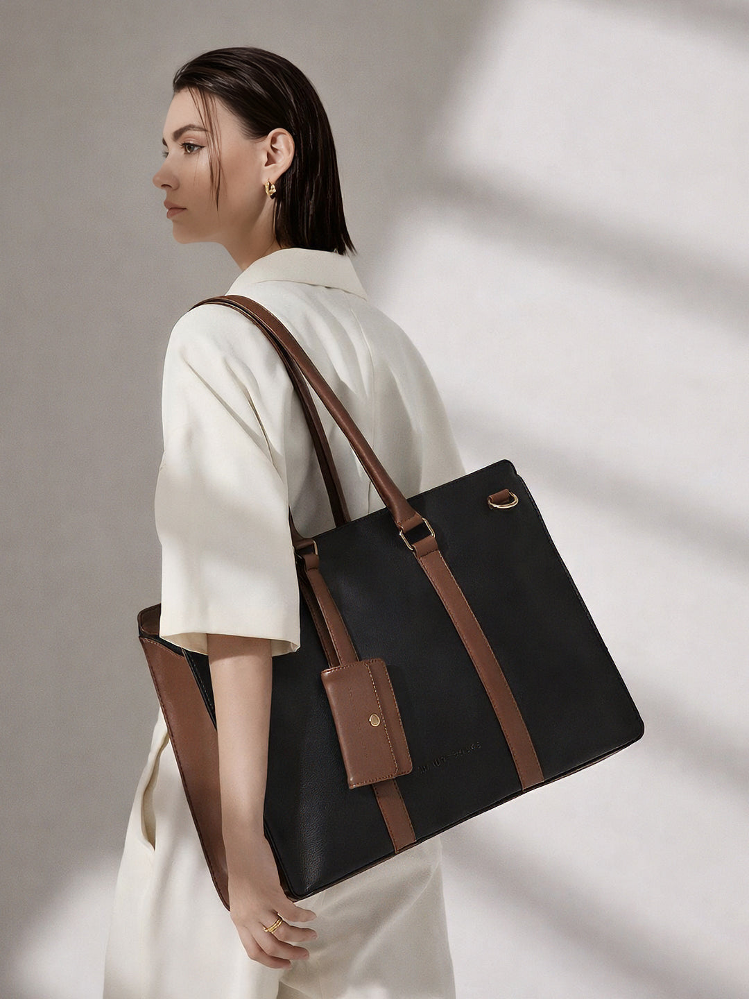 The Diurnal Tote Office Bag - Midnight Black