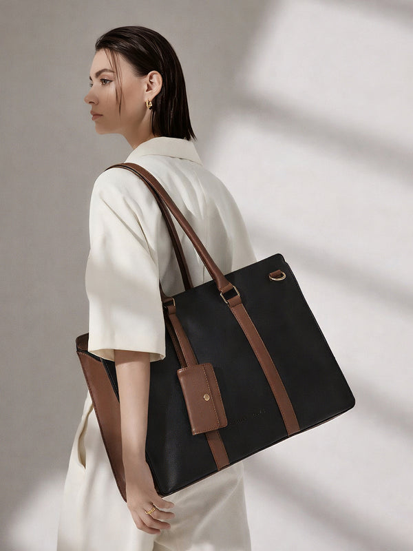 The Diurnal Tote Office Bag - Midnight Black