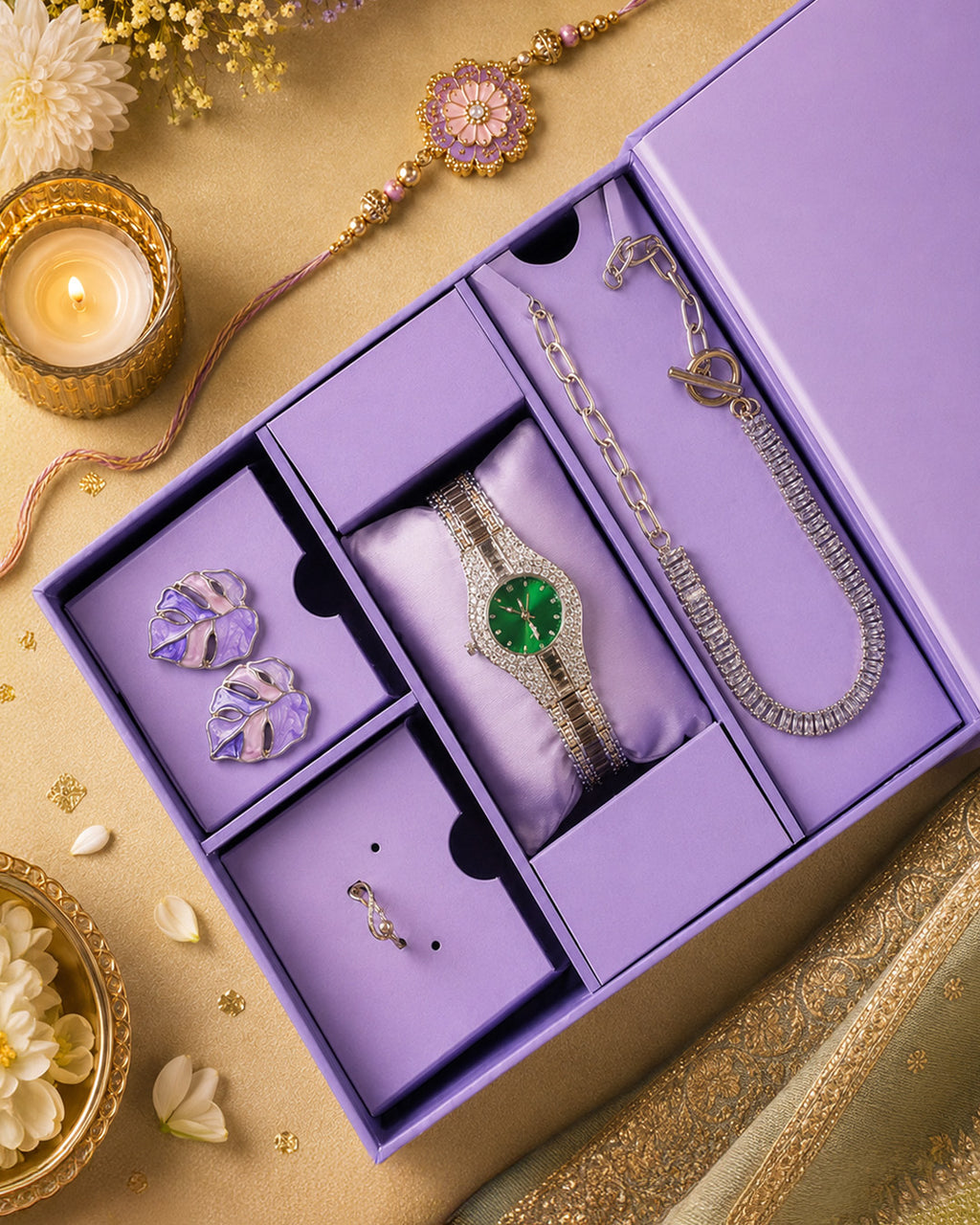 Gehna The Rakhi Edit - Watch + Jewellery Gift Set