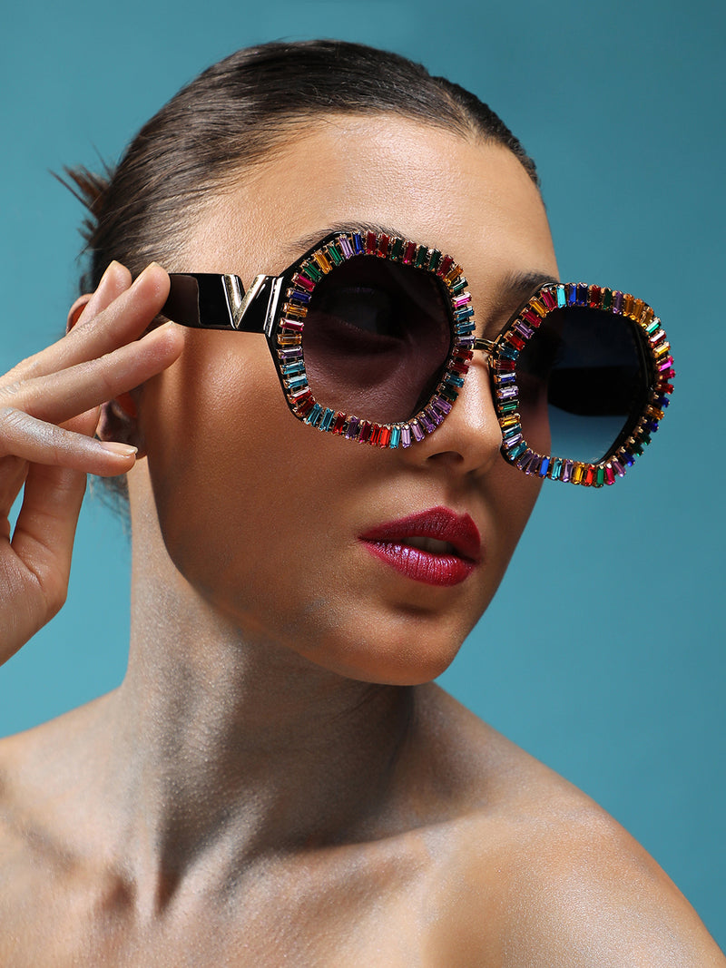 Blinged-Out Eyewear: Bedazzled Sunglasses