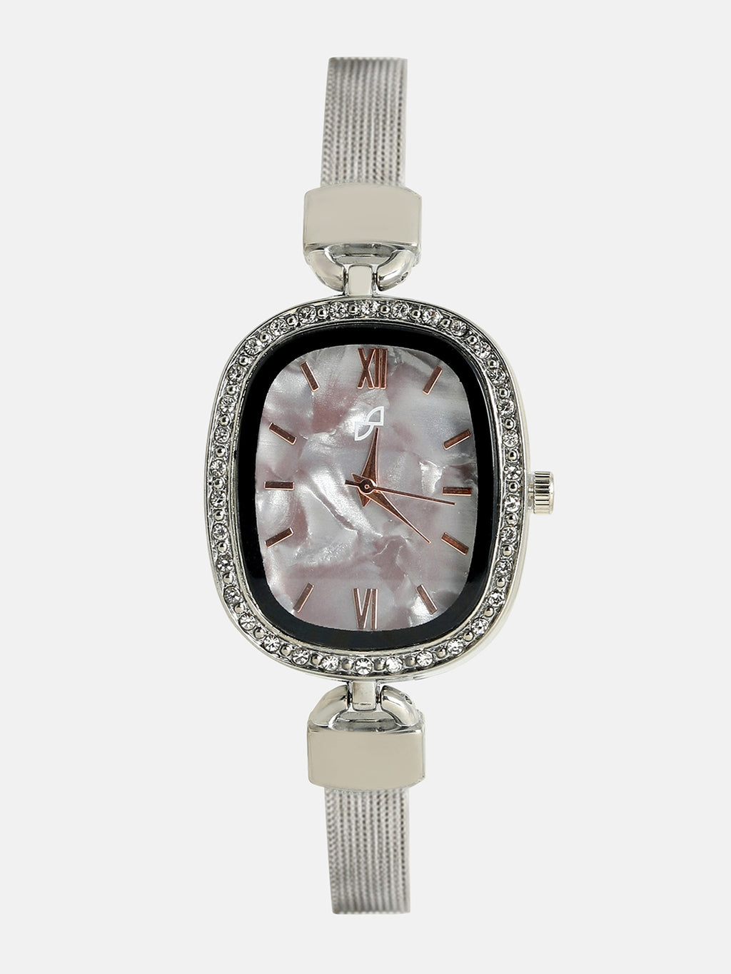 The Textured Square Watch - Charcoal Grey