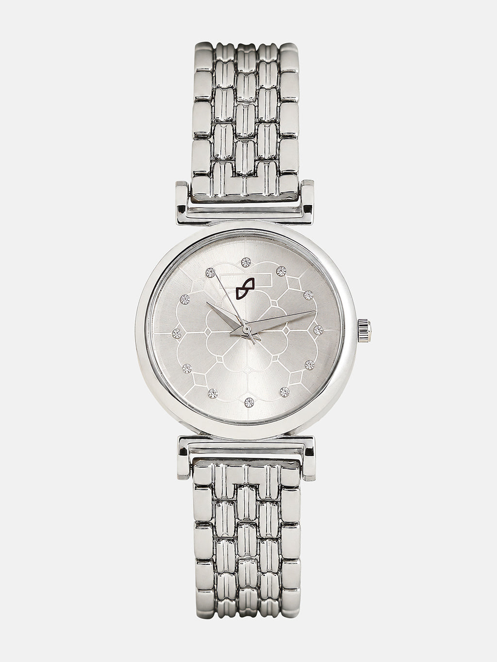The Daily H-Link Round Watch - Metallic Silver