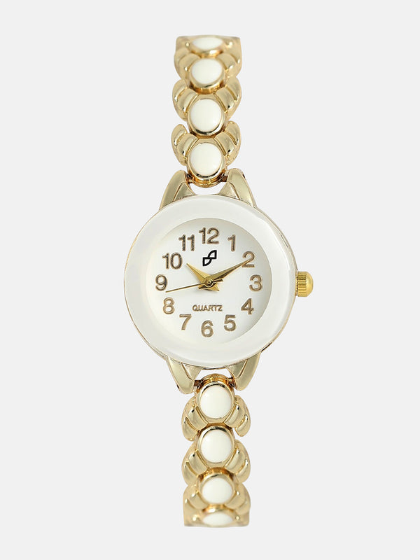 The Enamel Round Watch - California Gold