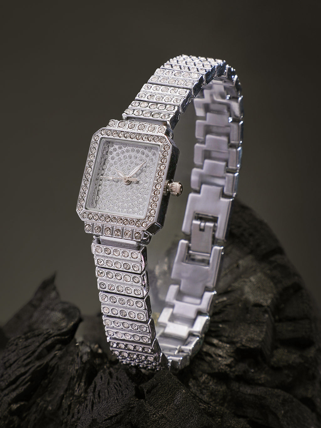 The Kennedy Rectangular Watch - Metallic Silver