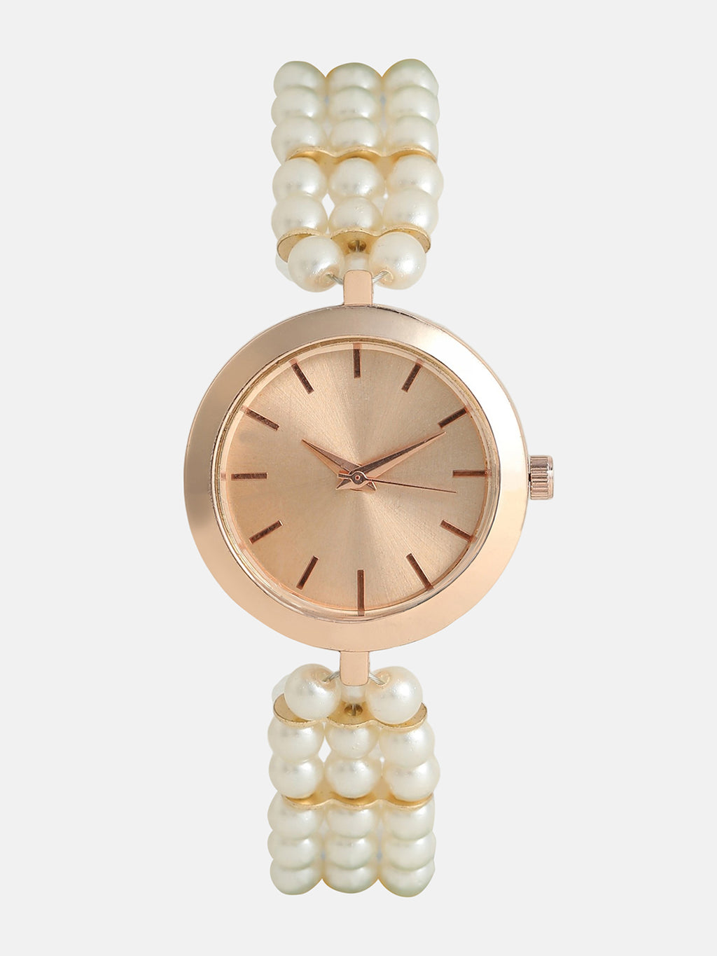 The Noor Round Watch - Pearl White