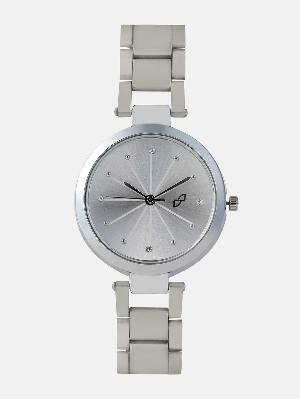 The Jour Round Watch - Metallic Silver