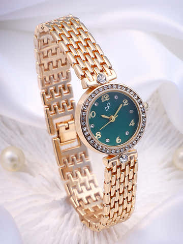 The Roman Venin Round Watch - California Gold