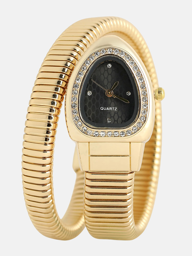 The Aurelia Gem Wrap Oval Watch -  Rose Gold