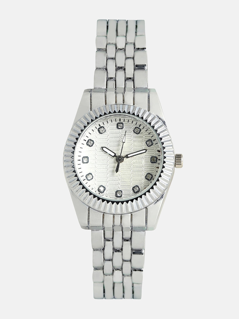 The Ribbed H-Link Round Watch