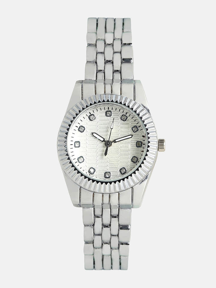 The Ribbed H-Link Round Watch