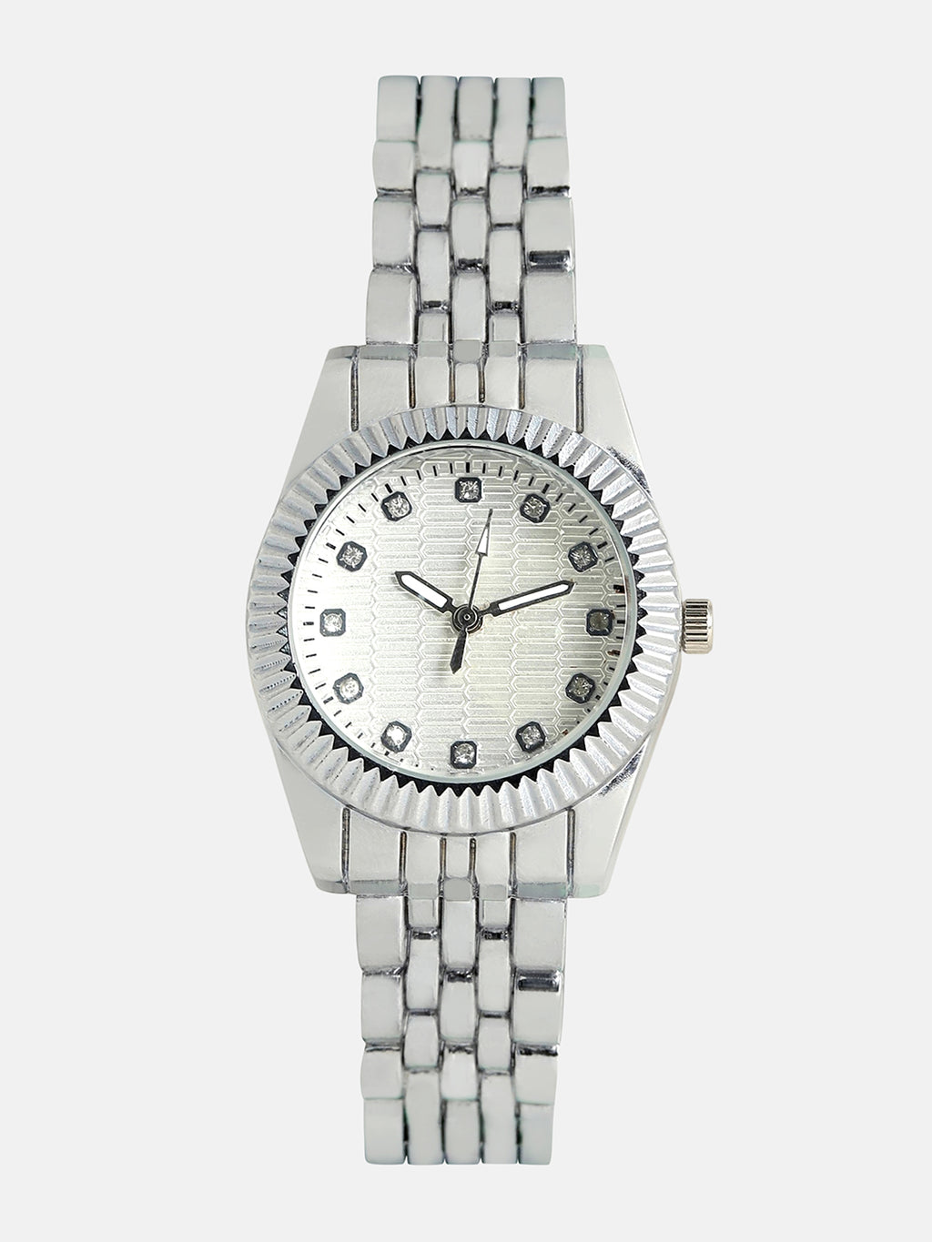 The Ribbed H-Link Round Watch