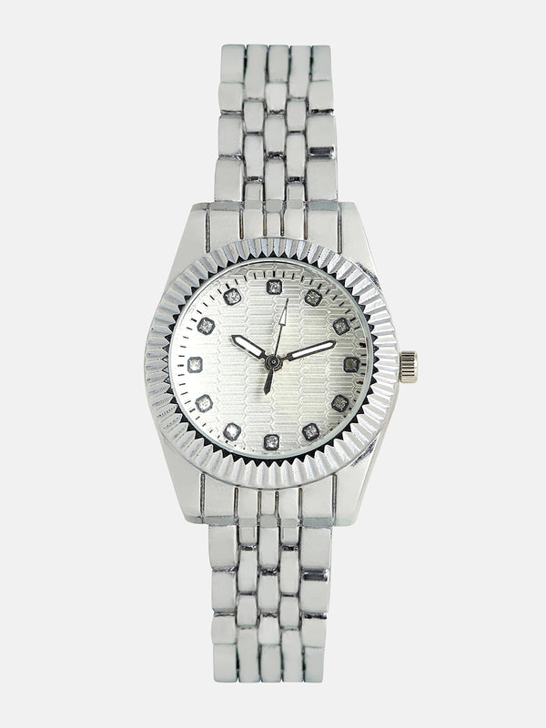 The Ribbed H-Link Round Watch