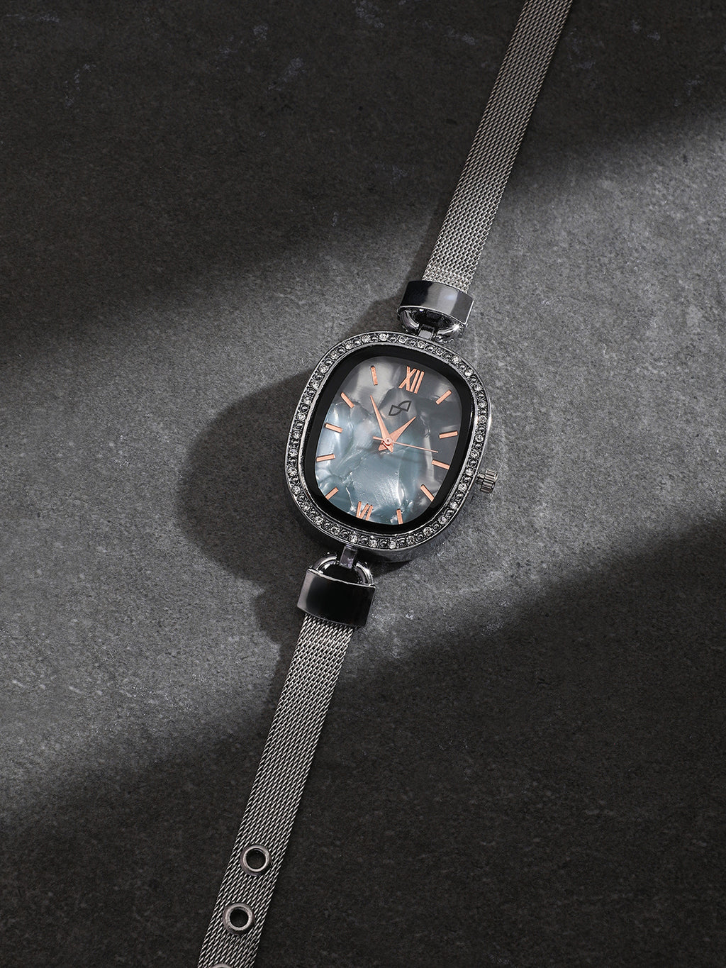 The Textured Square Watch - Emerald Green