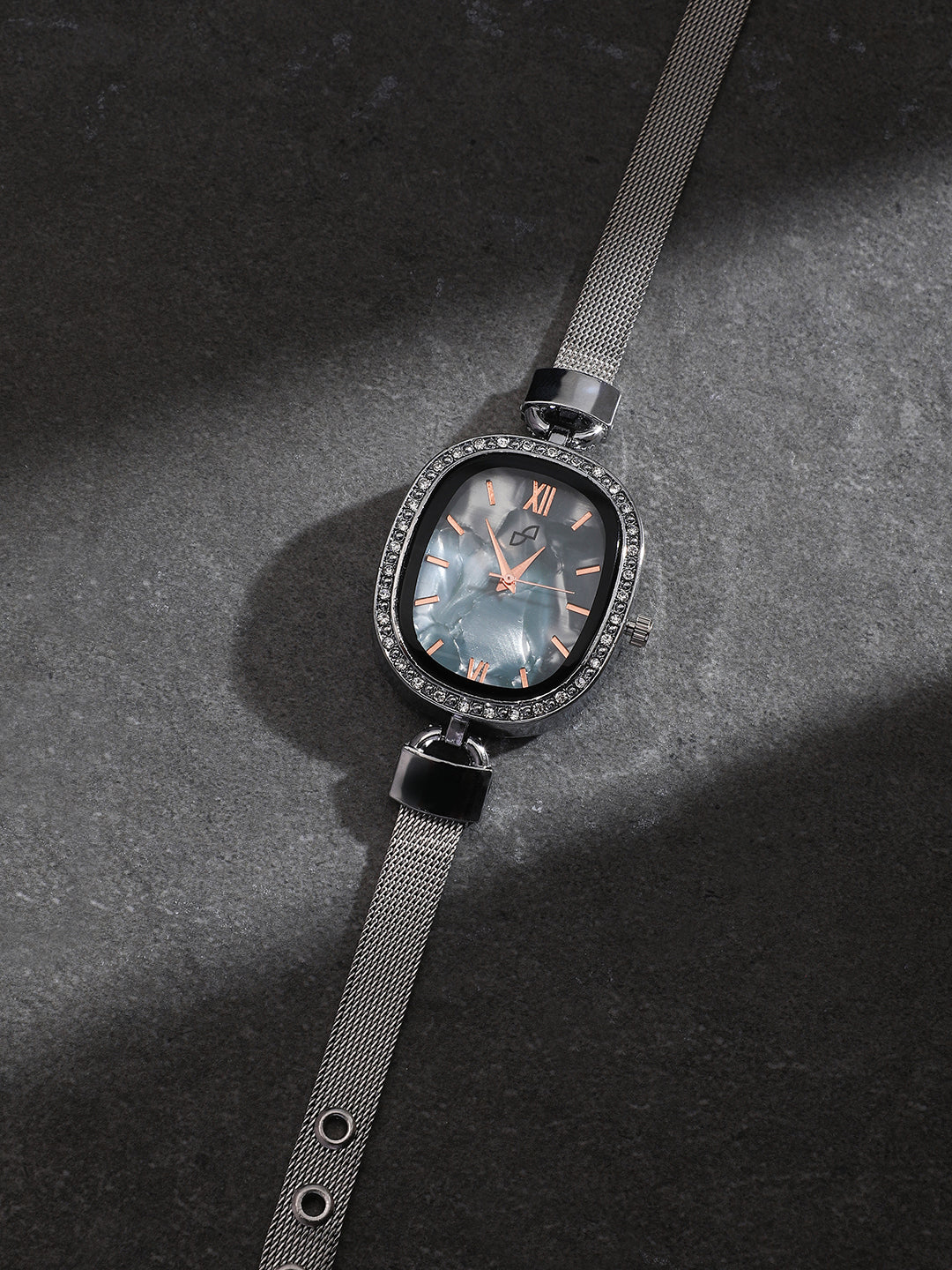 The Textured Square Watch - Emerald Green