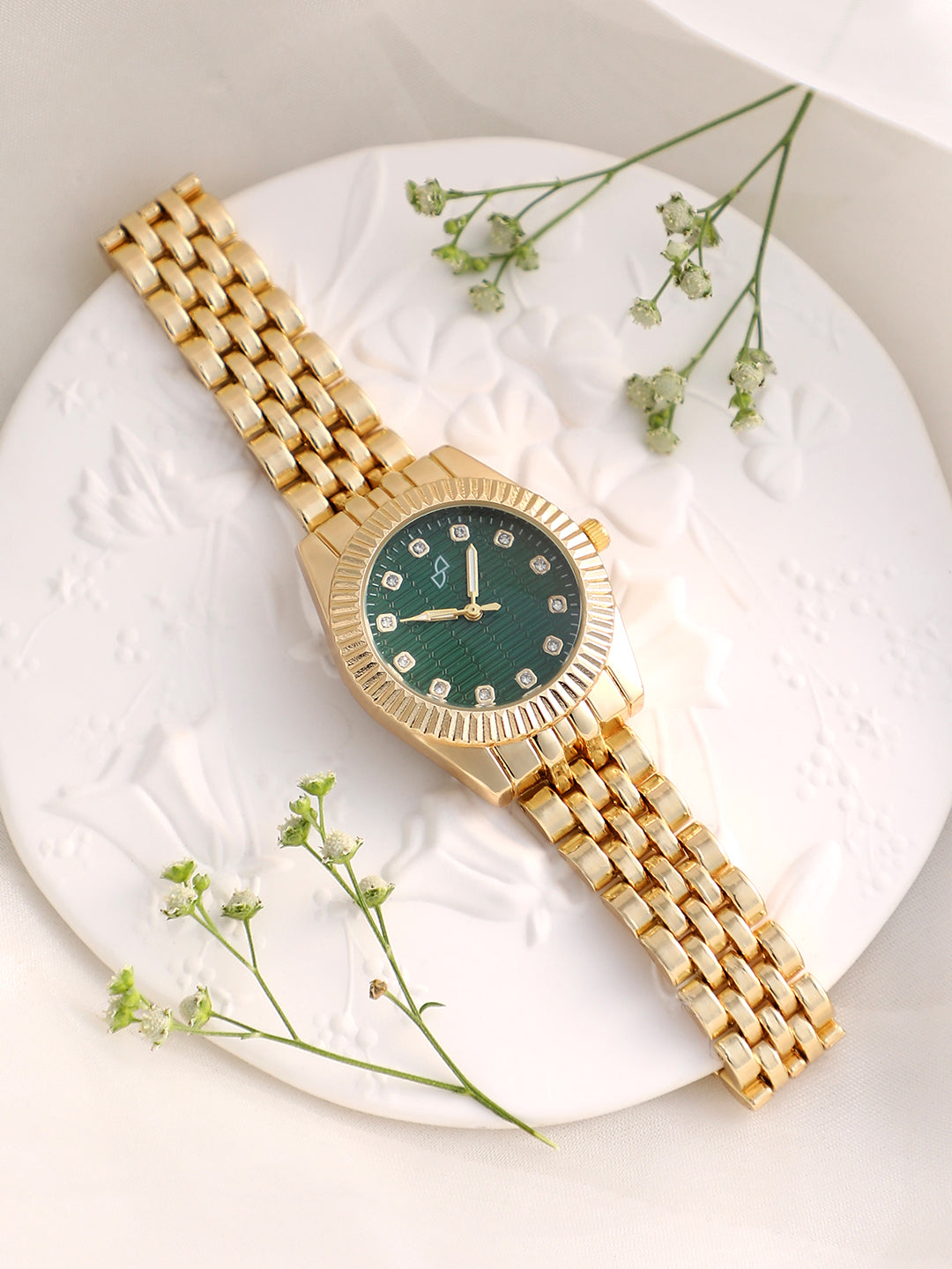 The Ribbed H-Link Round Watch