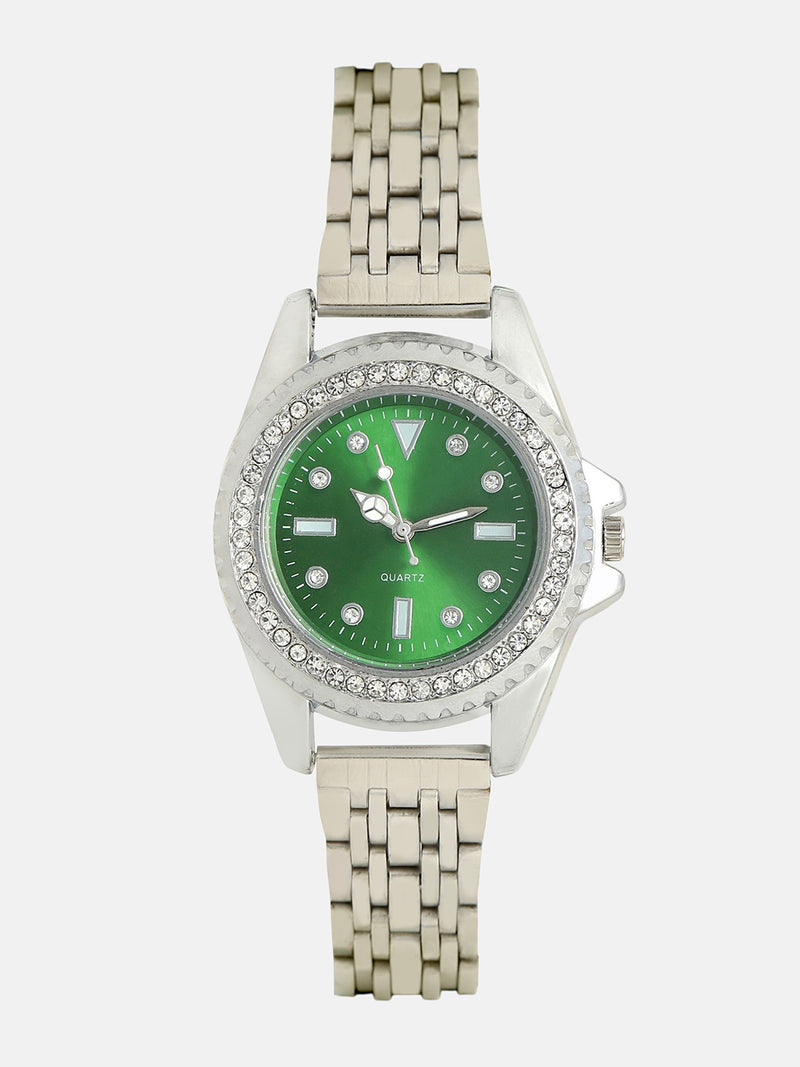 The Kinova  Round Watch - Metallic Silver