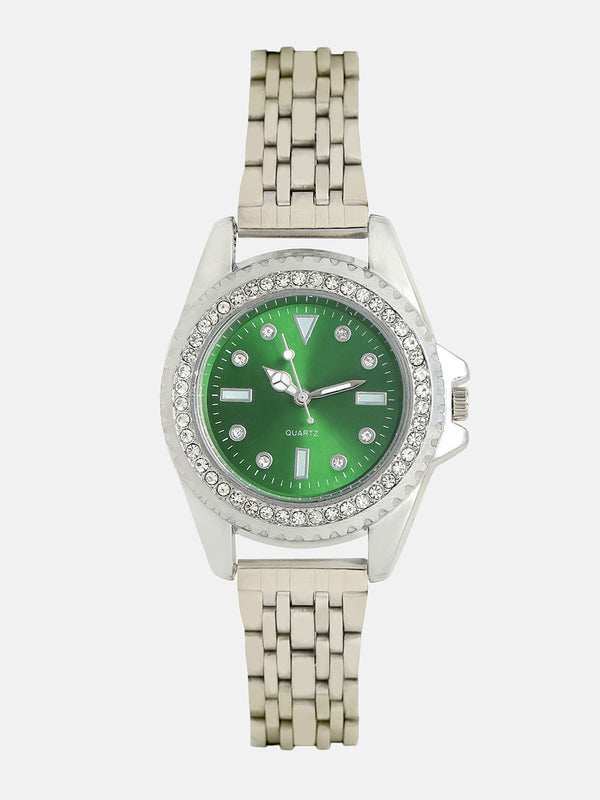 The Kinova  Round Watch - Metallic Silver