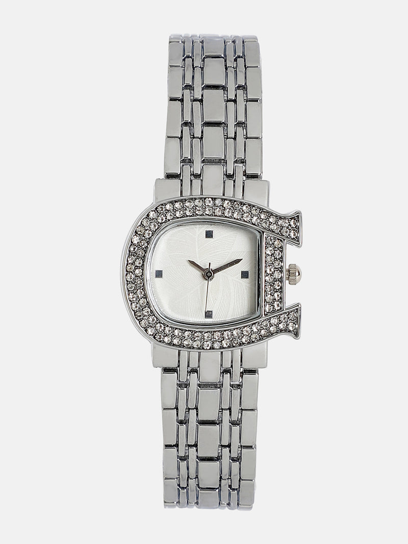 The Buckle Asymmetric Watch - Metallic Silver