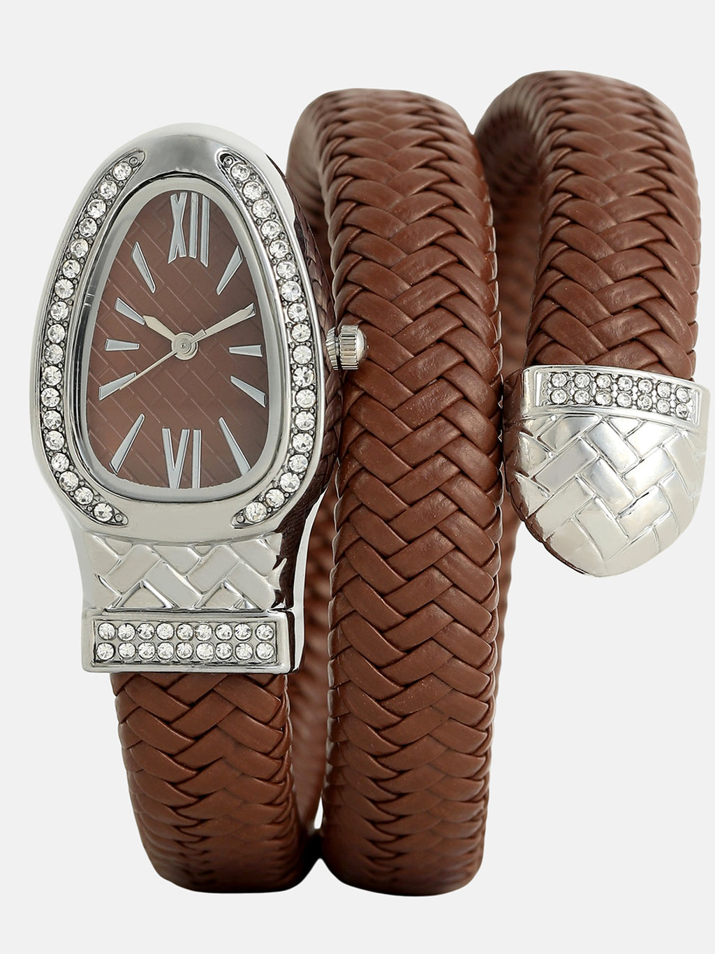 The Aurora Wrap Oval Watch -  Classic Brown