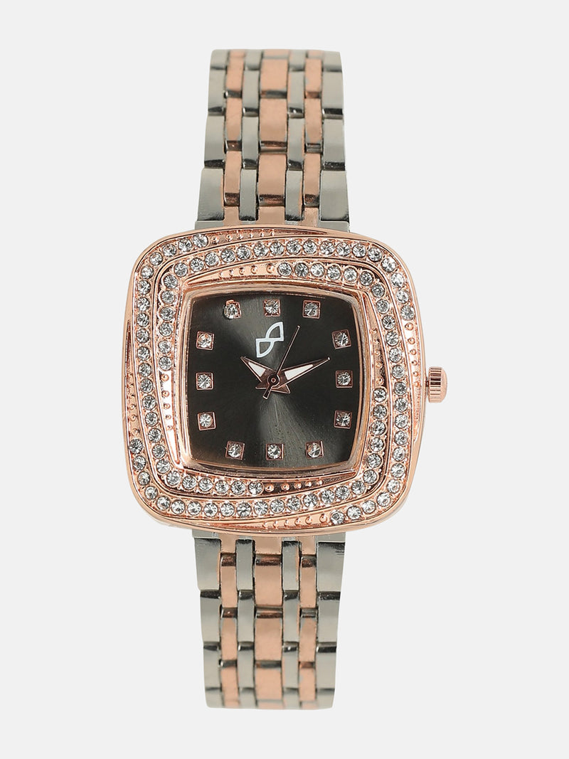 The Embellished Block Round Watch