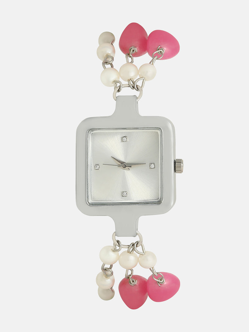 The Begum Square Watch - Ruby Red