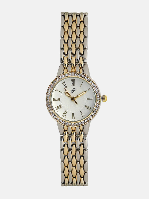 The Roman Venin Round Watch - Ivory White