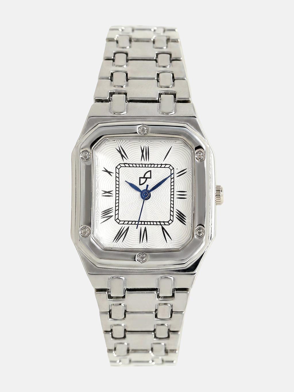 The Torque Roman Square Watch - Metallic Silver