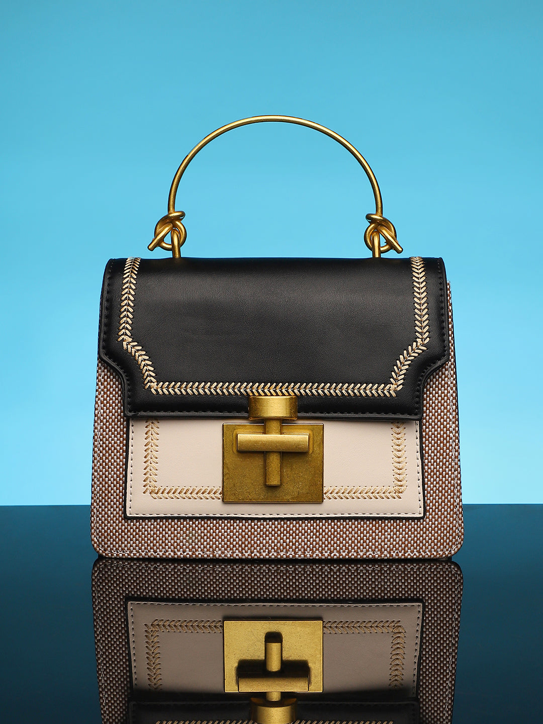 Weave Block Hand Bag